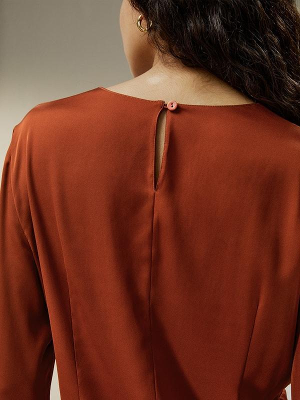 Ruffled Boatneck Blouse Product Image