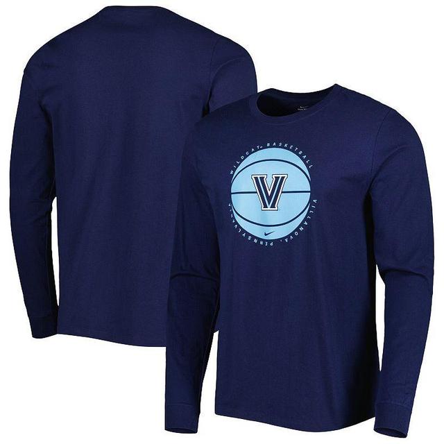 Mens Nike Villanova Wildcats Basketball Long Sleeve T-Shirt Blue Product Image