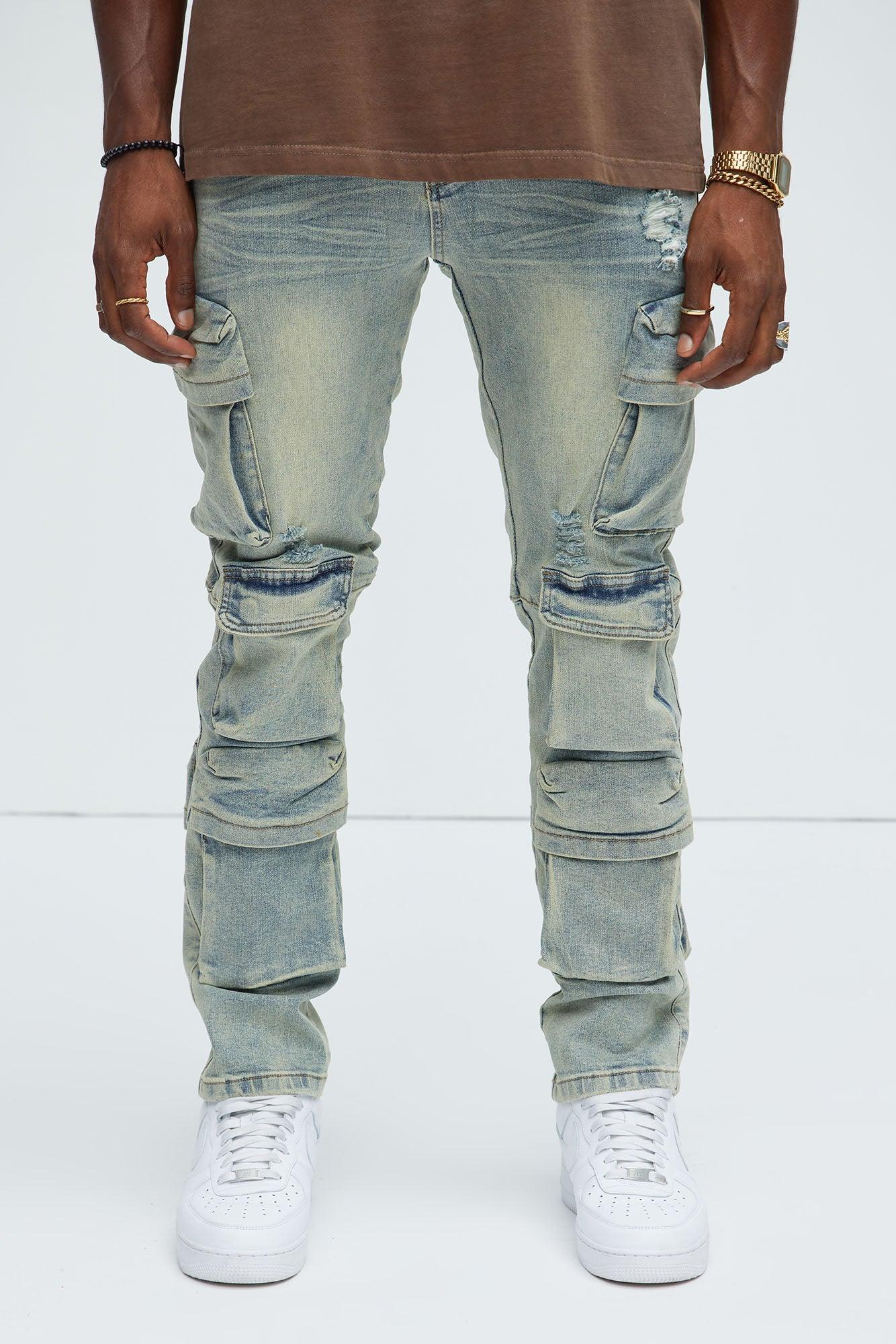 Into The Wild Cargo Slim Jeans - Vintage Wash product image