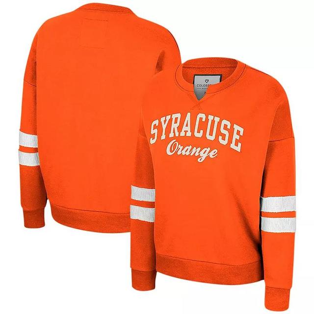 Womens Colosseum Syracuse Perfect DateNotch Neck Pullover Sweatshirt Product Image