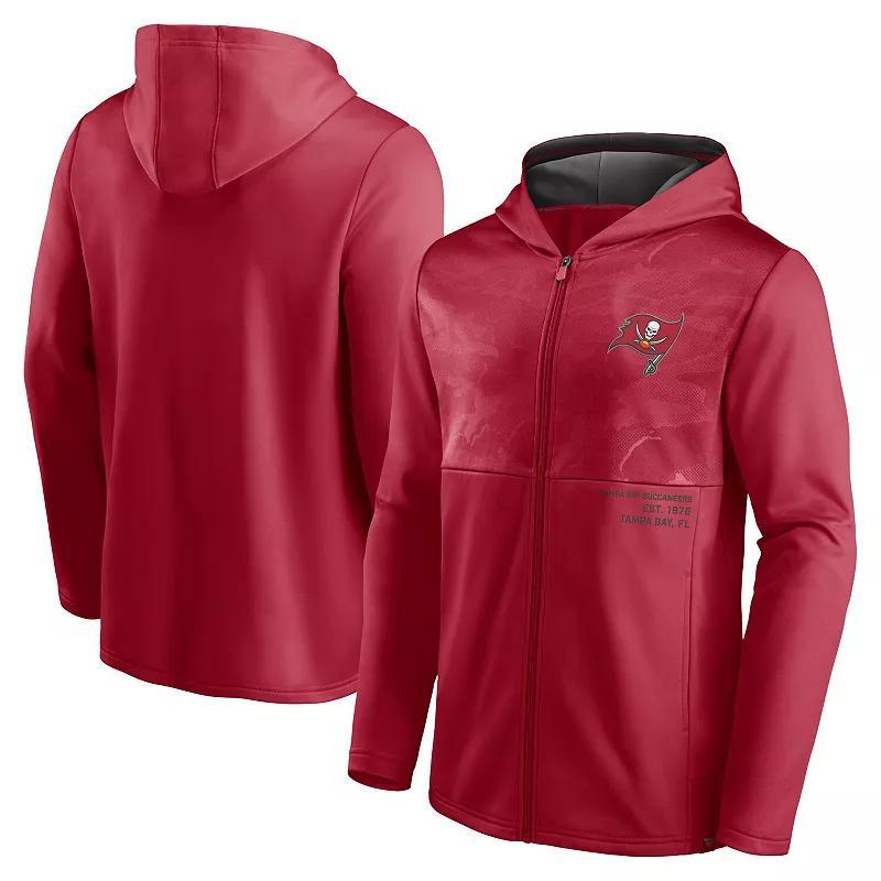 Mens Fanatics Branded Tampa Bay Buccaneers Defender Full-Zip Hoodie Jacket Product Image