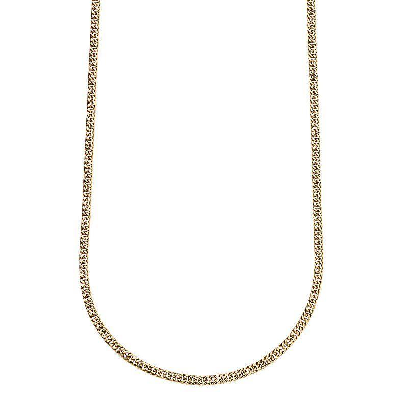 Mens LYNX Gold Tone Stainless Steel Link Chain Necklace Product Image