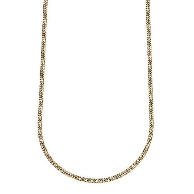 Mens LYNX Gold Tone Stainless Steel Link Chain Necklace Yellow Product Image