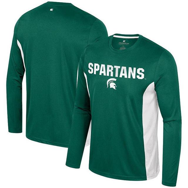 Mens Colosseum Michigan State Spartans Warm Up Long Sleeve T-Shirt Product Image