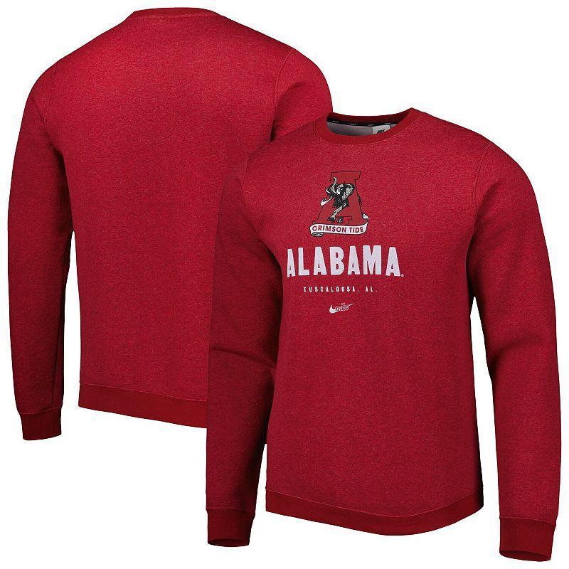 Mens Nike Crimson Alabama Crimson Tide Vault Stack Club Fleece Pullover Sweatshirt Product Image