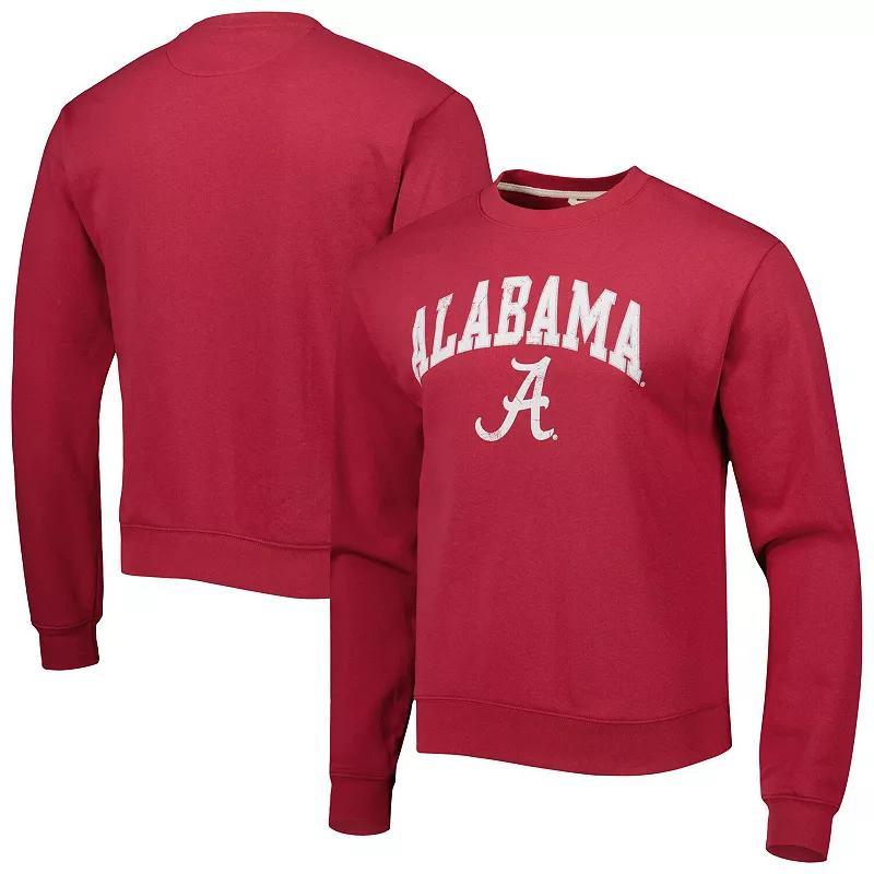 Mens League Collegiate Wear Crimson Alabama Crimson Tide 1965 Arch Essential Fleece Pullover Sweatshirt Product Image