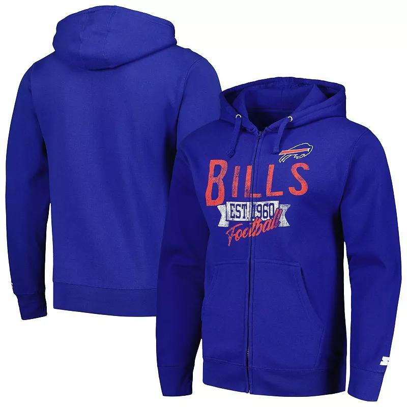 Mens Starter Royal Buffalo Bills Domestic Post Season Full-Zip Hoodie Product Image