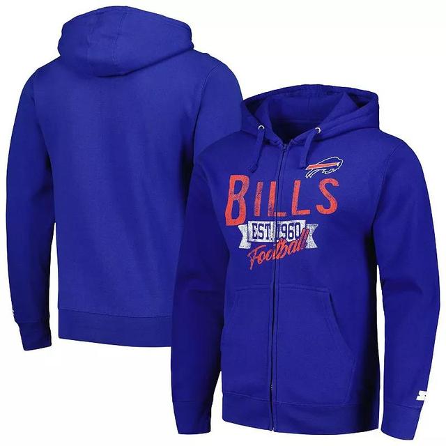 Mens Starter Royal Buffalo Bills Domestic Post Season Full-Zip Hoodie Product Image