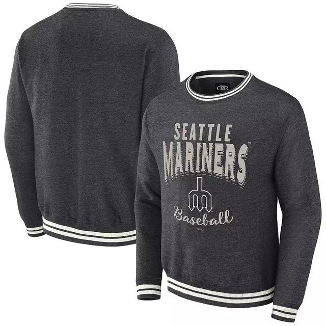 Mens Darius Rucker Collection by Fanatics Heather Charcoal Seattle Mariners Vintage Pullover Sweatshirt Product Image