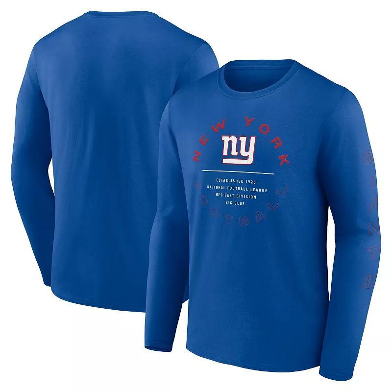 Mens Fanatics Royal New York Giants Stat Sheet Long Sleeve T-Shirt Product Image