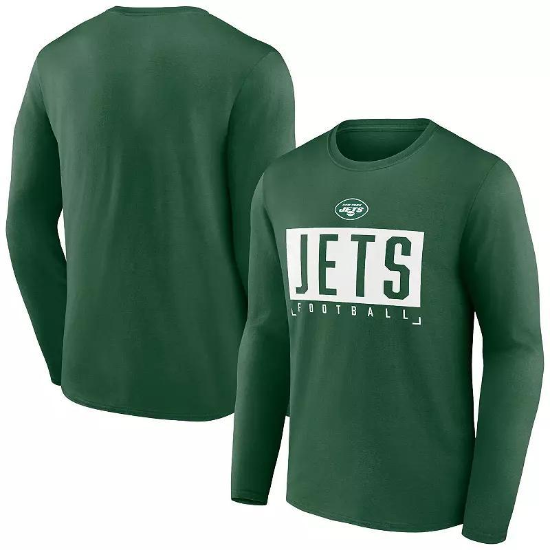 Mens Fanatics Branded Green New York Jets Stack The Box Long Sleeve T-Shirt Product Image