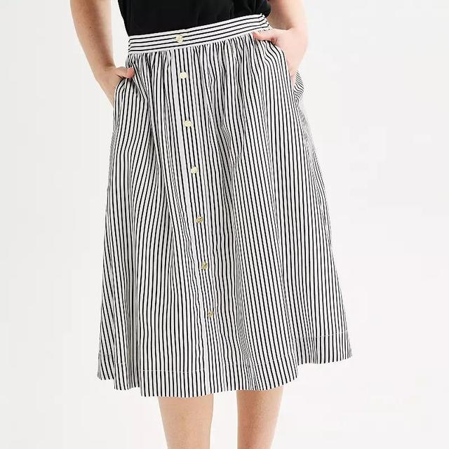 Womens Draper James Button Front Midi Skirt Product Image