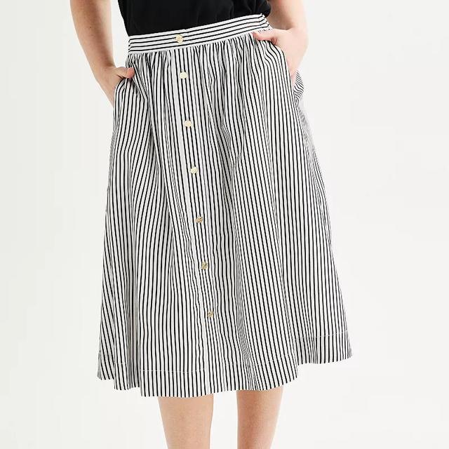 Womens Draper James Button Front Midi Skirt Product Image