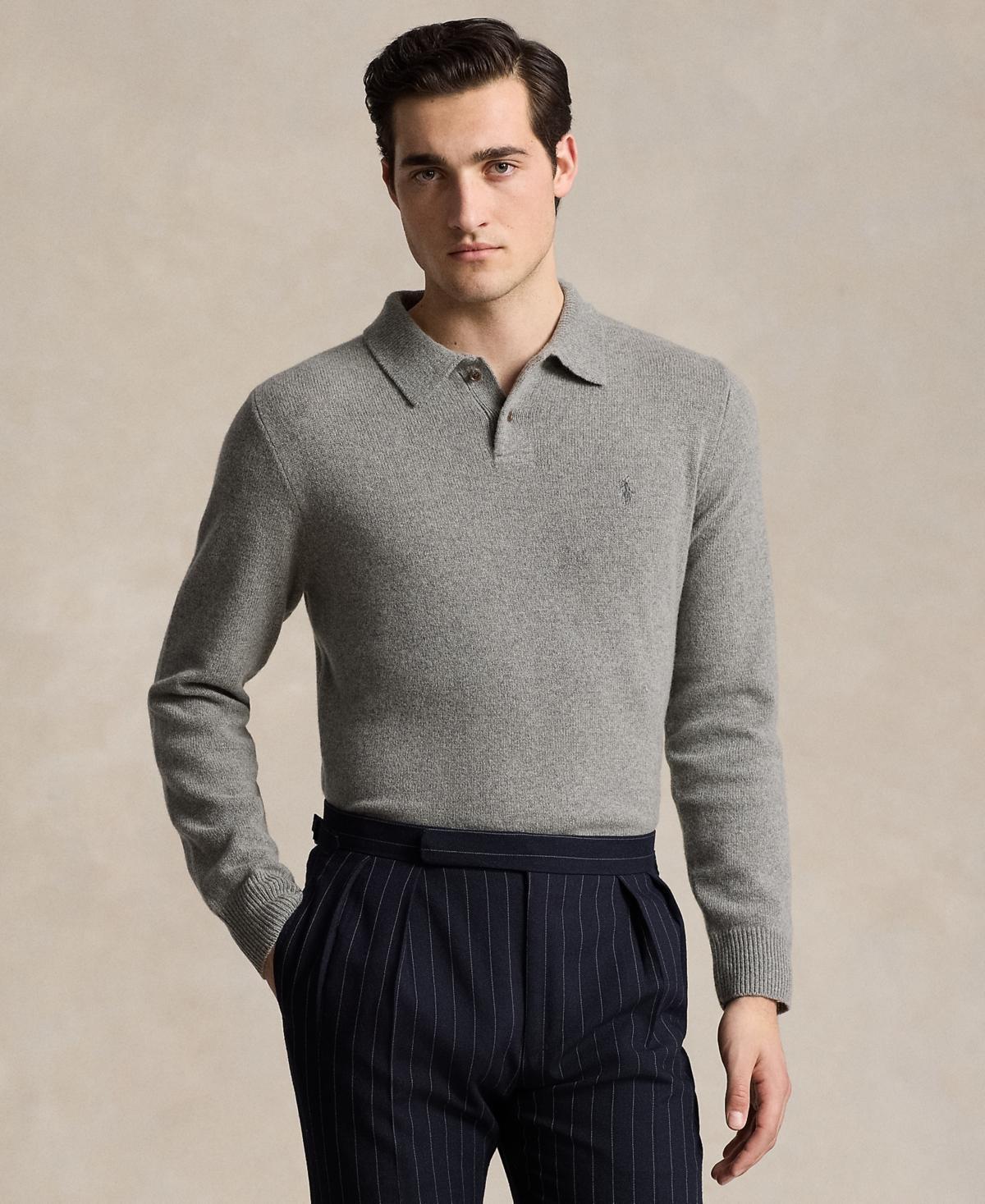 Polo Ralph Lauren Mens Wool-Cashmere Polo-Collar Sweater Product Image