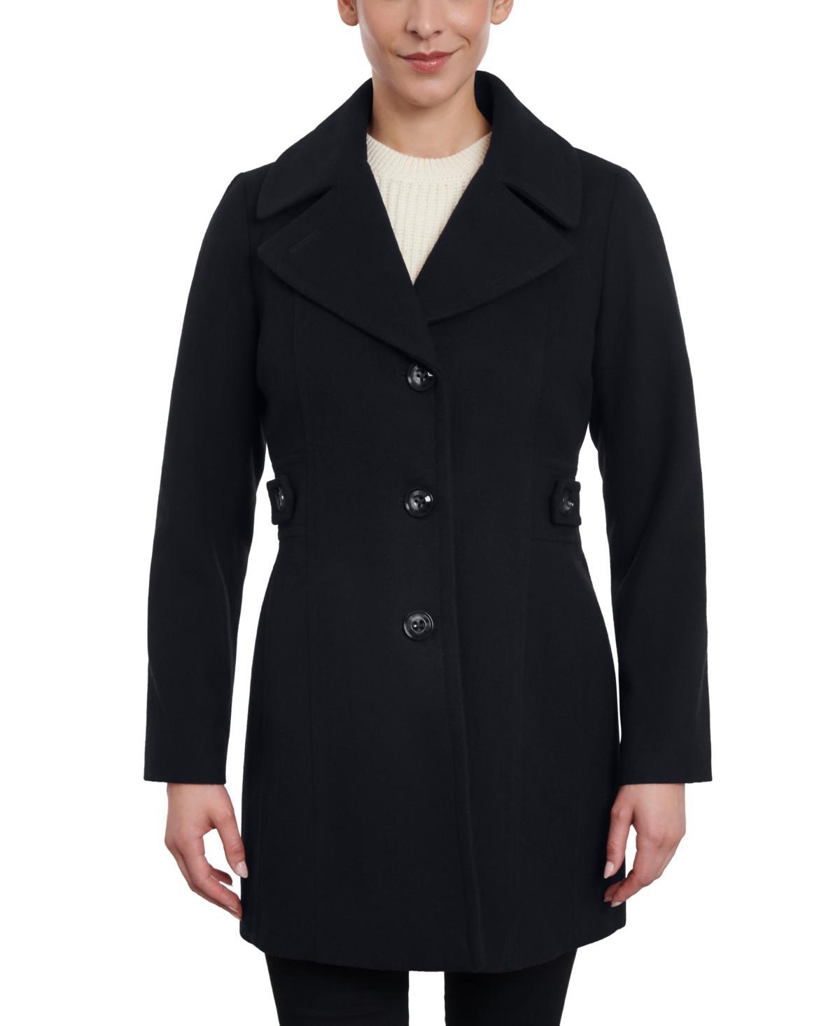 Women's Petite Single-Breasted Notched-Collar Peacoat, Created for Macy's Product Image