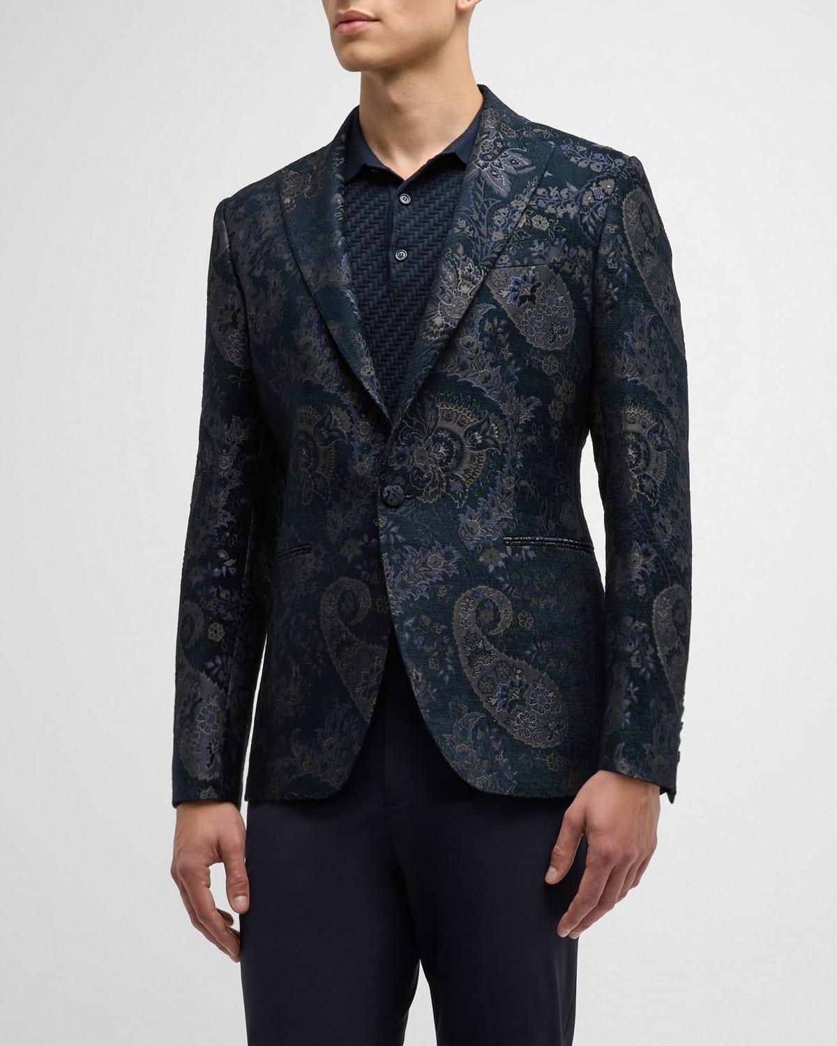 Mens Paisley Jacquard Evening Jacket Product Image