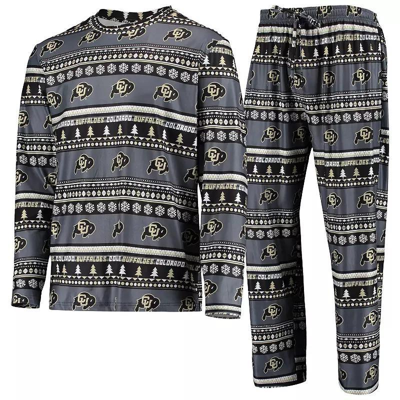 Mens Concepts Sport Colorado Buffaloes Ugly Sweater Long Sleeve T-Shirt and Pants Sleep Set Product Image