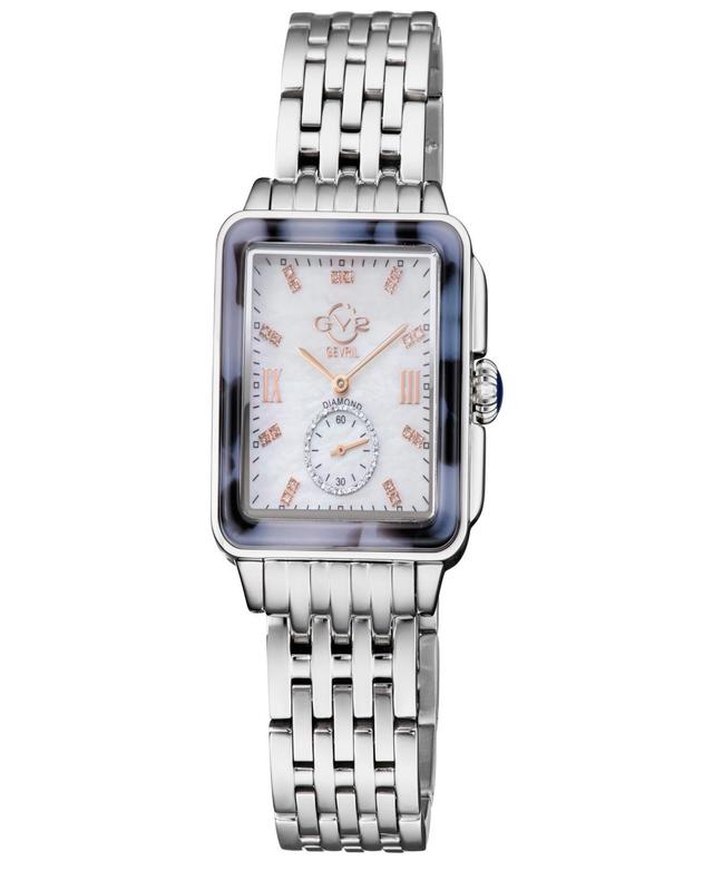 GV2 by Gevril Womens Bari Tortoise Silver-Tone Stainless Steel Watch 34mm Product Image