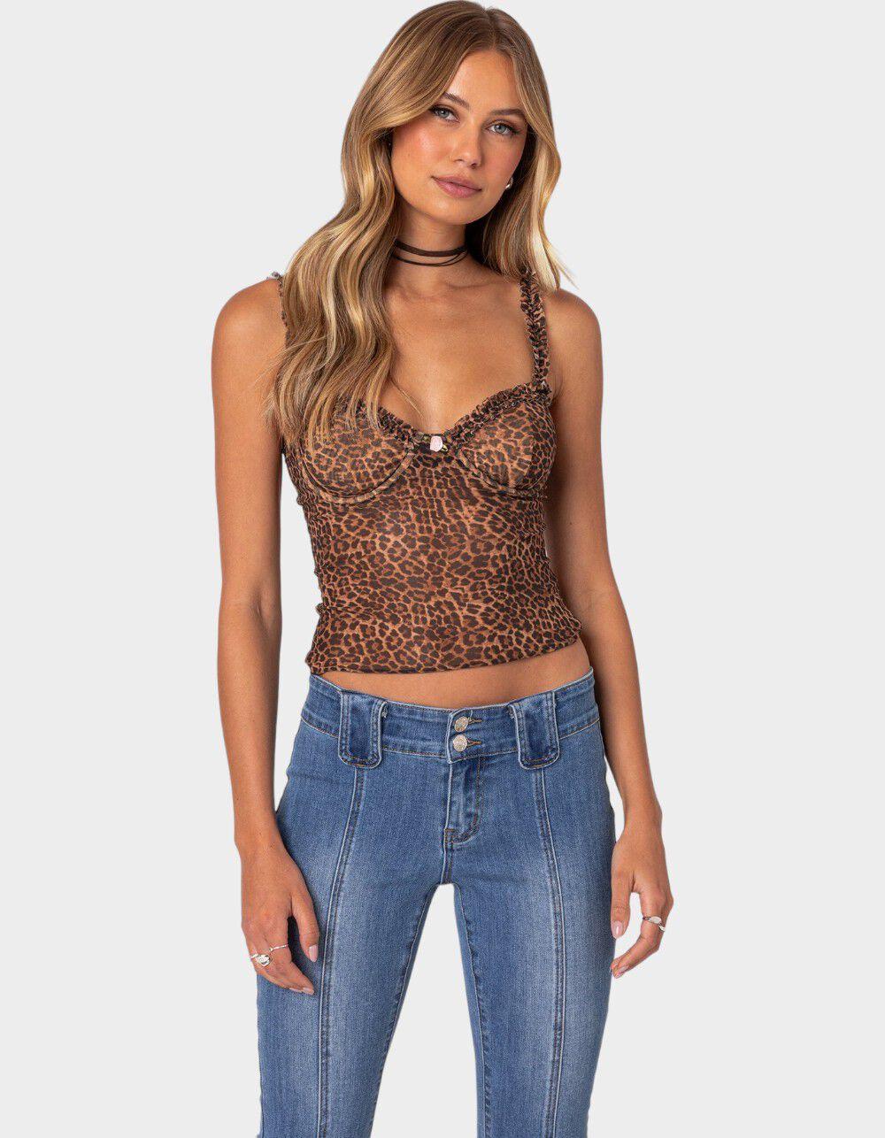 EDIKTED Lidia Sheer Mesh Bra Top product image