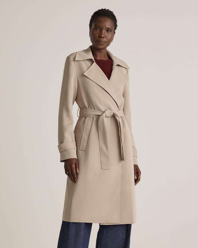 Stretch Crepe Trench Coat Product Image