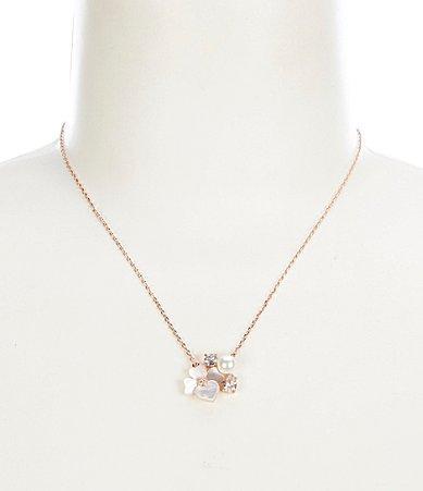 kate spade new york precious pansy cluster pendant necklace Product Image