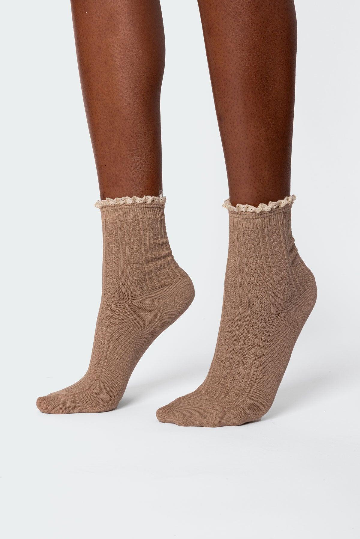 Frilled Pointelle Socks Product Image