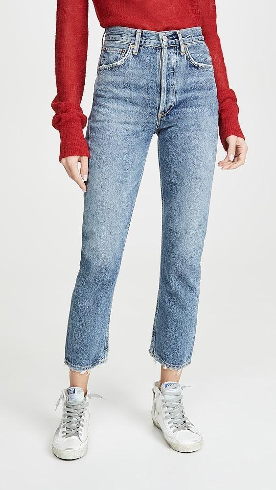 AGOLDE Riley High Rise Straight Crop Jeans Frequency 30 product image