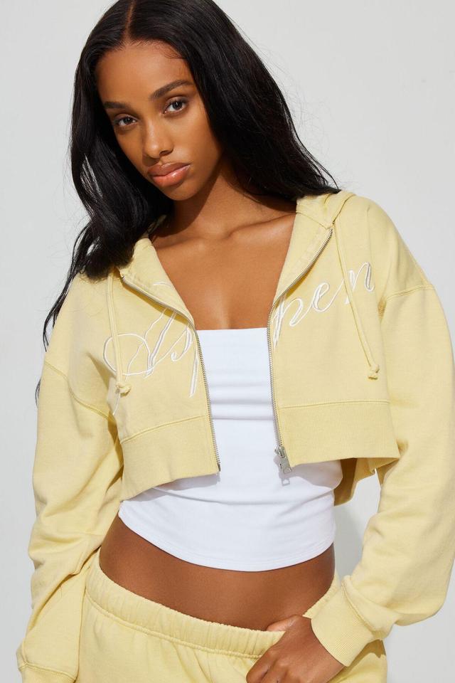 Cropped Zip Up Hoodie Product Image