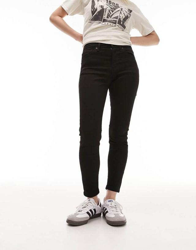 Topshop Petite Jamie jeans in black  Product Image