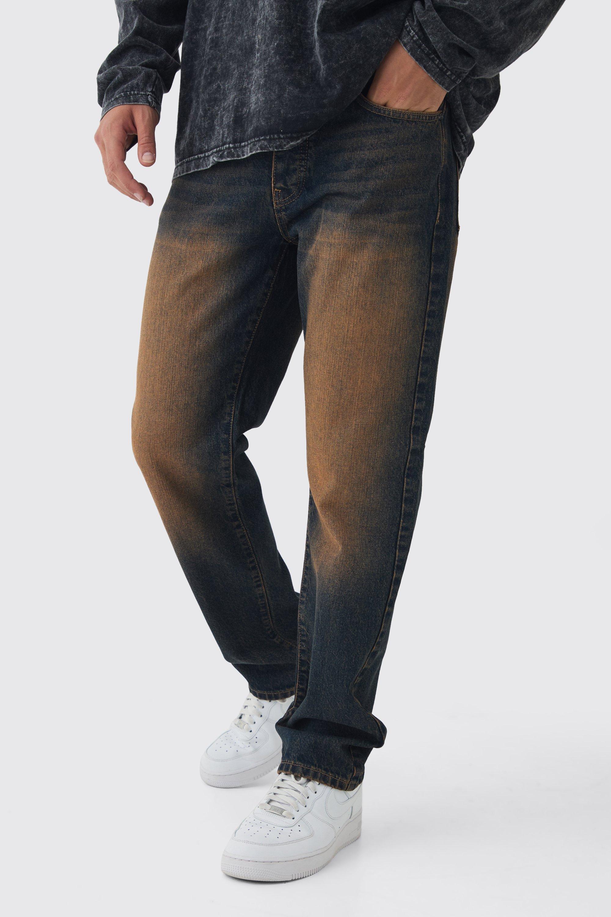 Straight Leg Tinted Jeans | boohooMAN USA Product Image