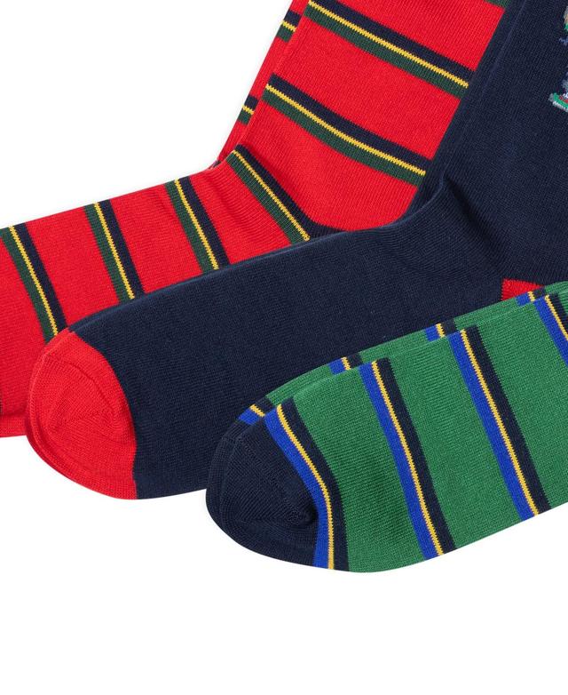 POLO RALPH LAUREN American Heritage Bear Crew Sock 3-pack In Assorted, Men's At Urban Outfitters Product Image