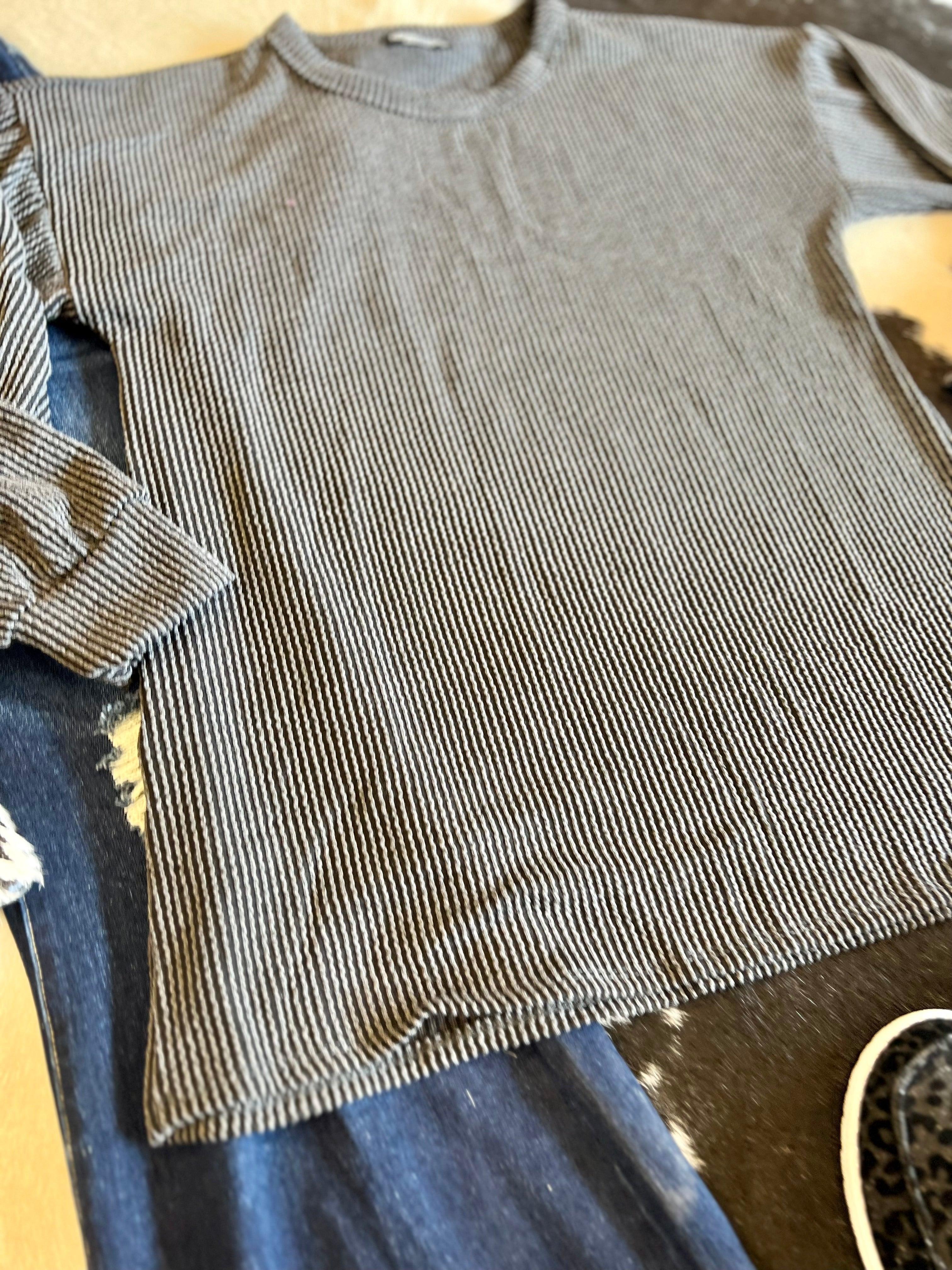 Plus In The Grey Feel Top Product Image