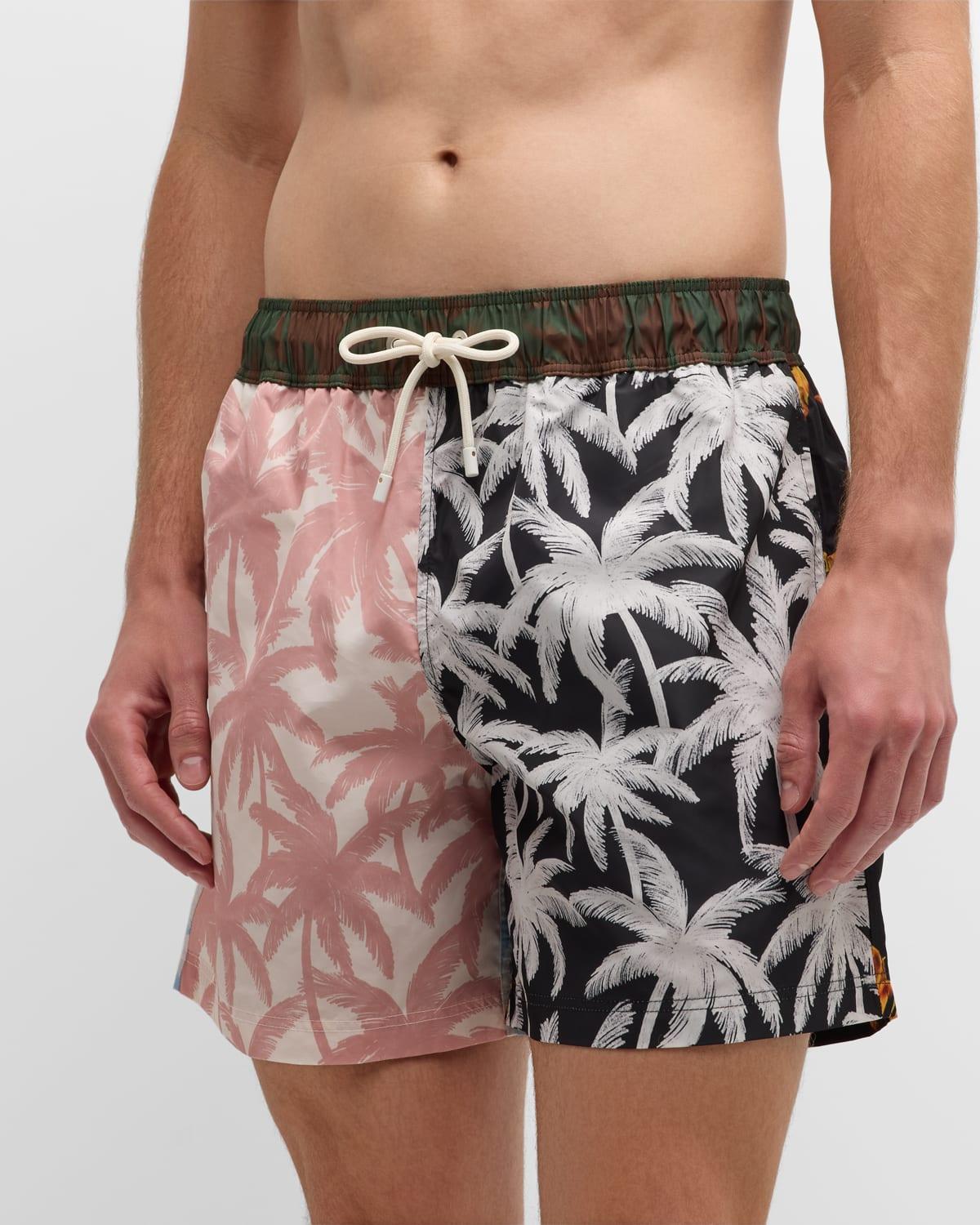 Men's Patchwork Palms Swim Shorts Product Image