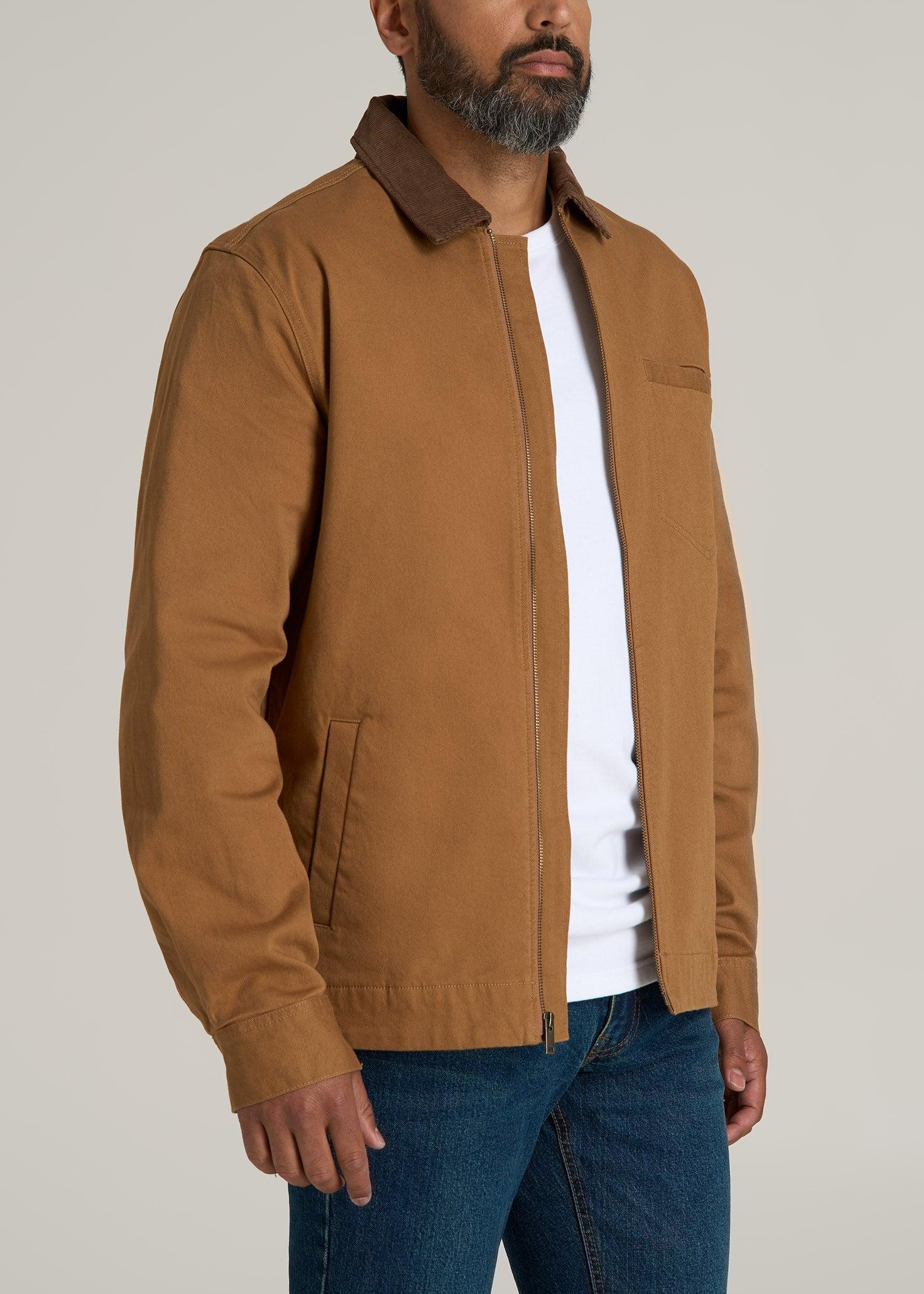 LJ Twill Shop Jacket for Tall Men in Dusty Brown Male Product Image