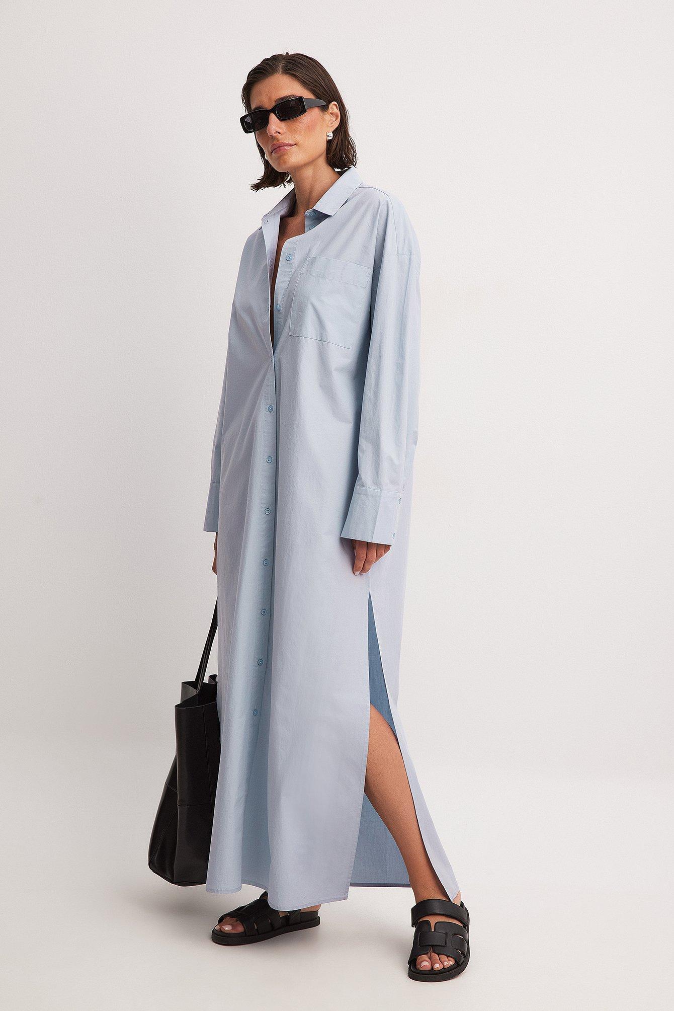 Cotton Maxi Shirt Dress Product Image