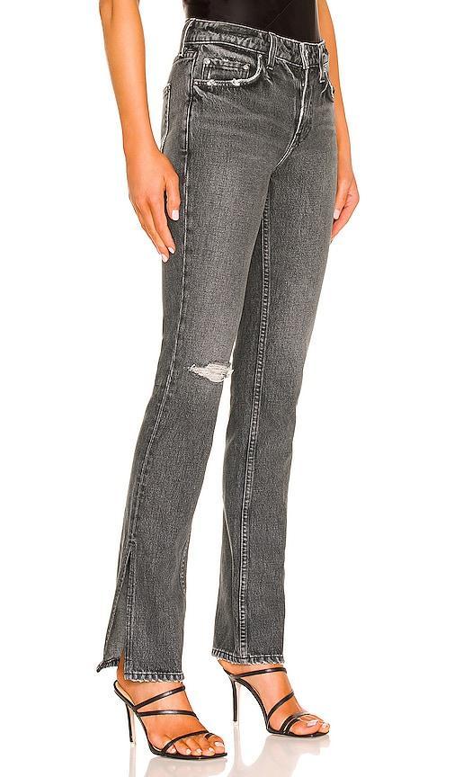 GRLFRND Hailey Low Rise Slim Boot in Empire State - Charcoal. Size 32 (also in 30, 31). Product Image