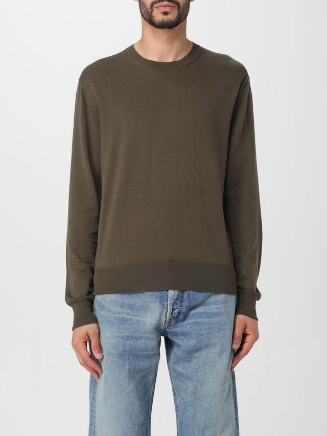 TOM FORD Long Sleeve Sweater In Olive Product Image