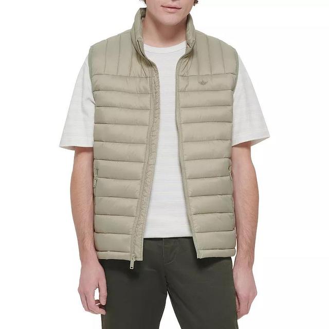 Mens Dockers Quilted Puffer Vest Green Product Image