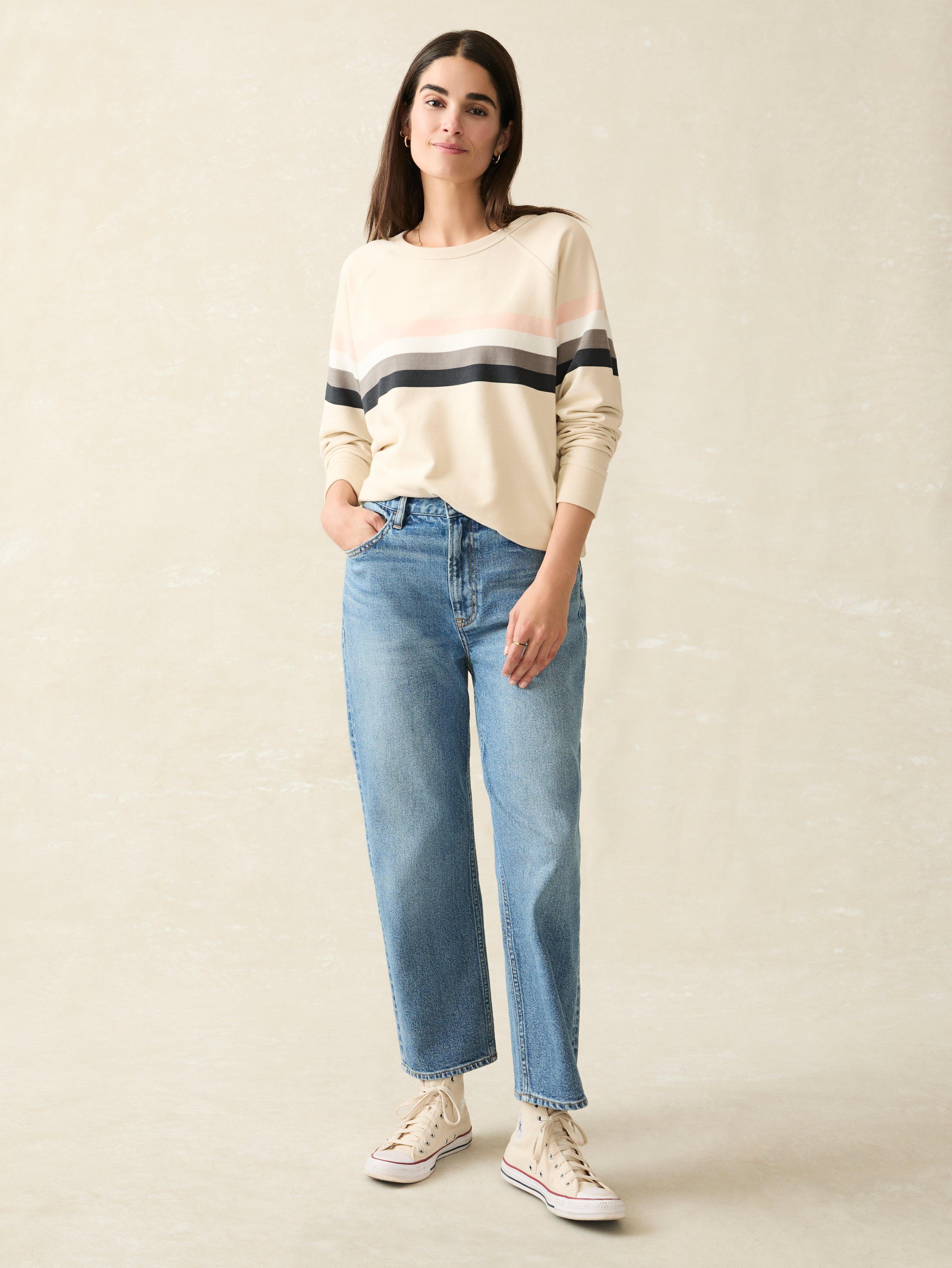 Coastal Cloud Crew - Sandbar Stripe Female Product Image