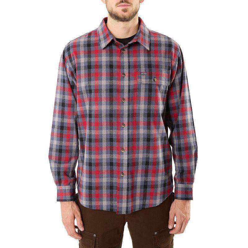 Mens Smiths Workwear Buffalo Plaid Flannel Button-Down Shirt New Grey Product Image