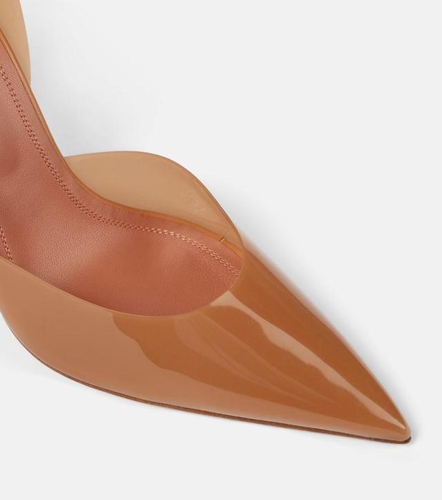 AMINA MUADDI Holli Clear Slingback Pumps In Nude Product Image