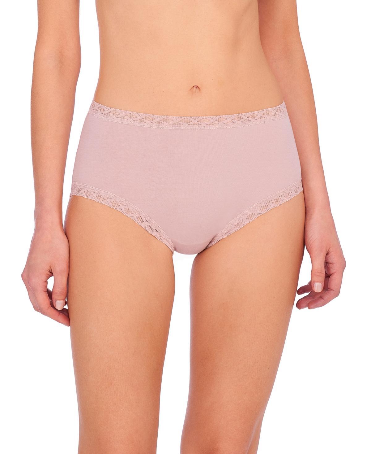 Natori Bliss Lace-Trim High Rise Cotton Brief 755058 Product Image