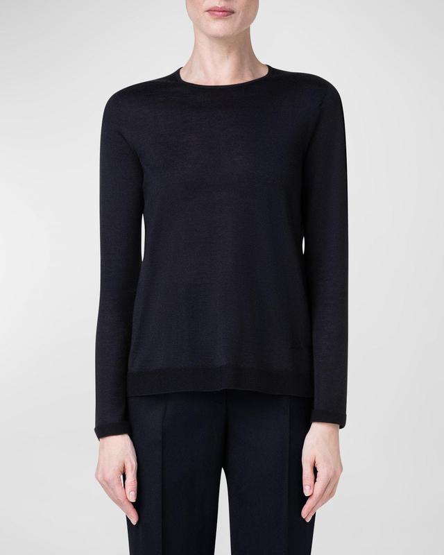 Akris Fine Gauge Cashmere & Silk Sweater Product Image