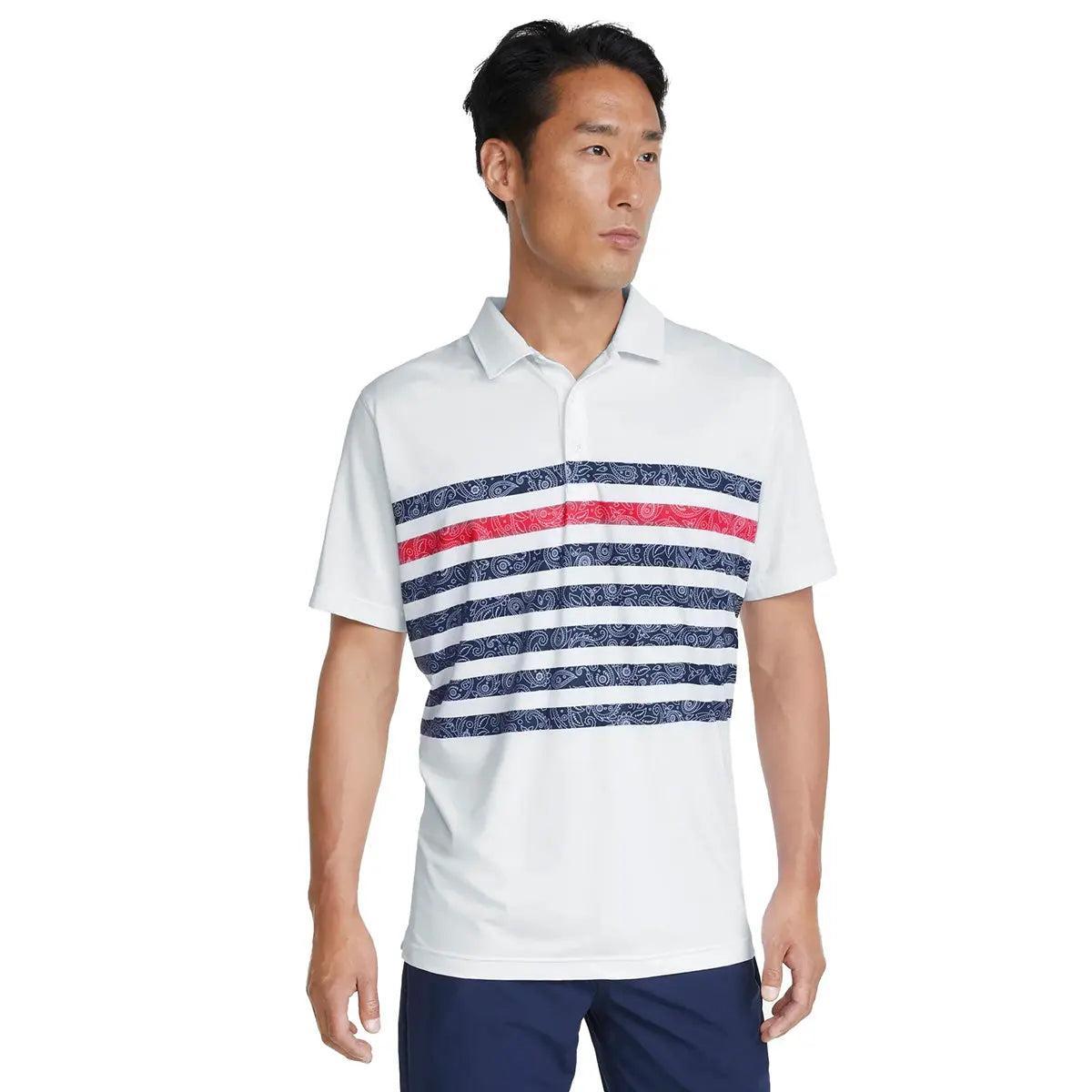 PUMA Men's Volition Paisley Stripe Polo Product Image