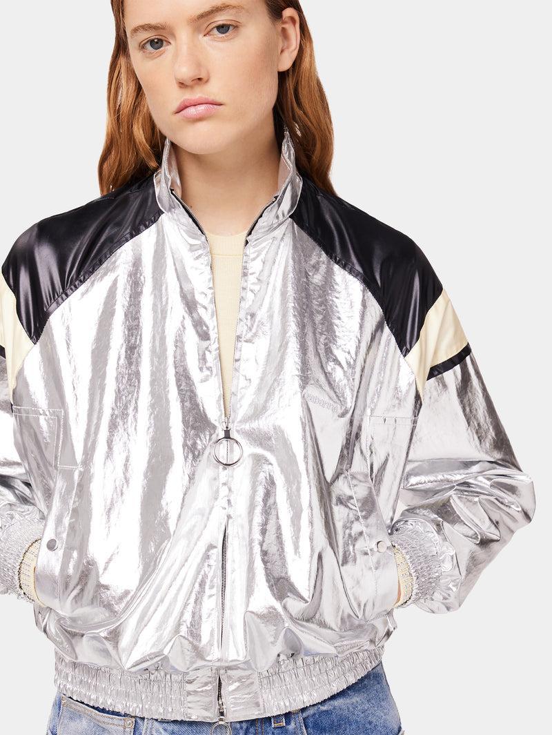 Silver turtleneck jacket Product Image