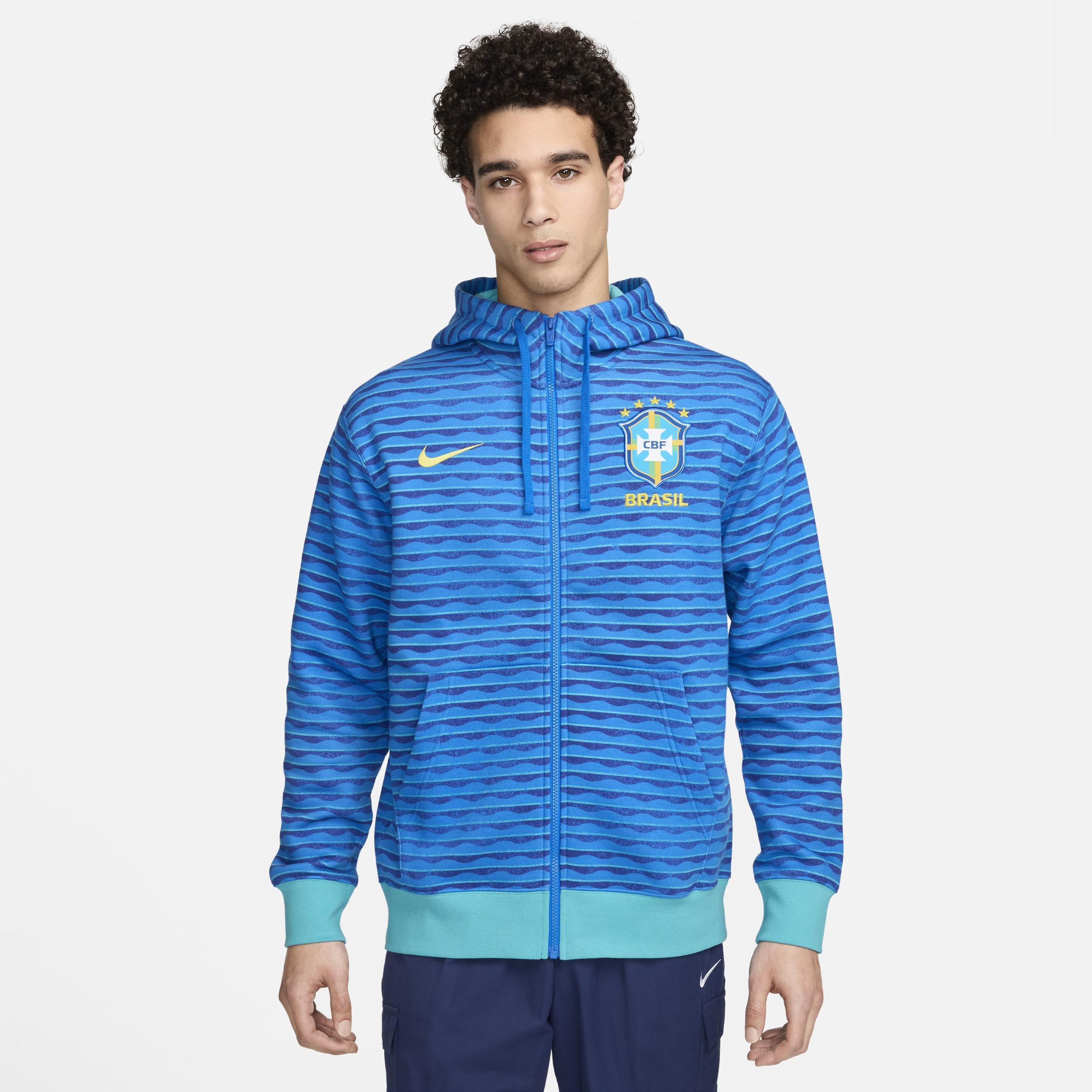 Brazil Club Fleece Nike Men's Soccer Full-Zip Hoodie Product Image