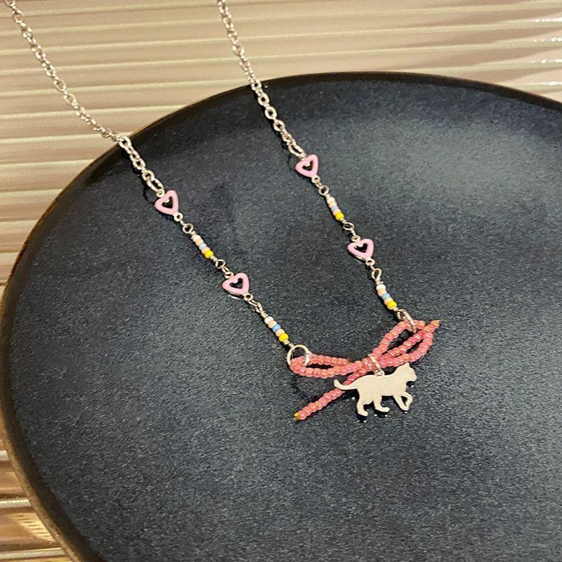 Cartoon Pendant Beaded Necklace Product Image