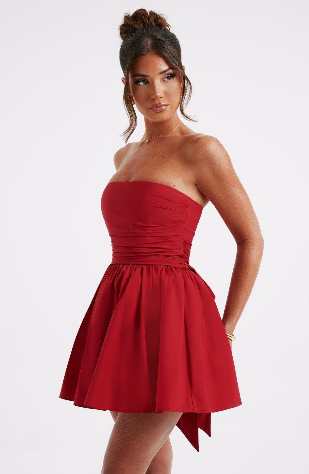 Katrina Mini Dress - Red Product Image