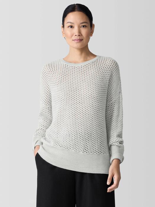 EILEEN FISHER Merino Crew Neck Top in Regenerative Woolfemale Product Image