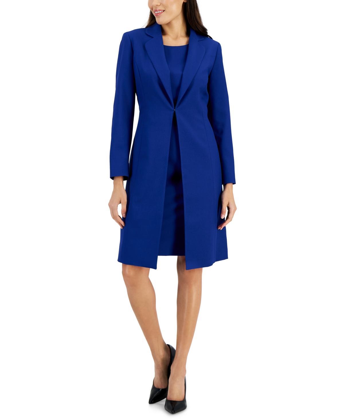 Le Suit Womens Crepe Topper Jacket & Sheath Dress Suit, Regular and Petite Sizes Product Image